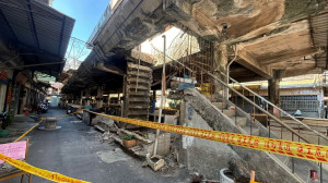 鳳山區東門市場建物毀損案 11時獲報已連同警、技師公會赴現場即刻處理